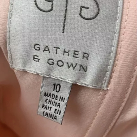 Gather & Gown Shelby Silhouette Soft Pink Formal Dress Size 10 NWT - Picture 6 of 7